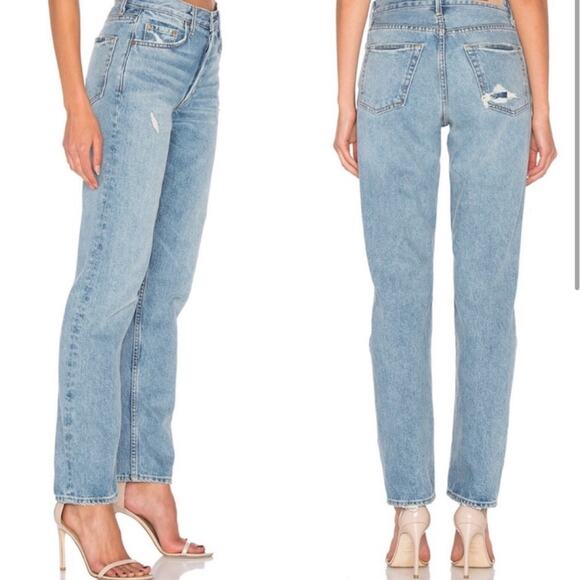 GRLFRND Helena High Rise Straight Leg Jeans Last Dance Wash 24 - Picture 2 of 9